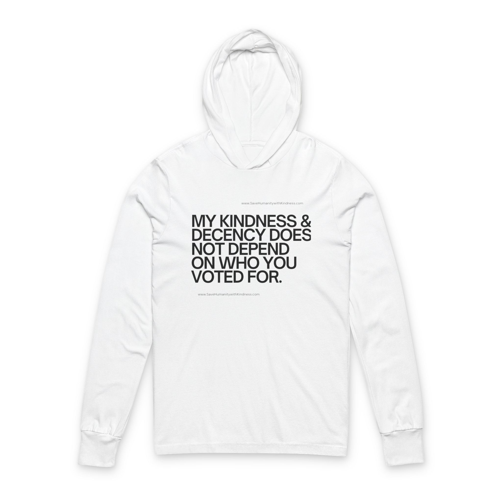 Humanity Hoodie, Kindness and Decency Quote, Activism Apparel, Inspirational Sweatshirt, Political Statement, Social Justice Gift - Save Humanity with Kindness